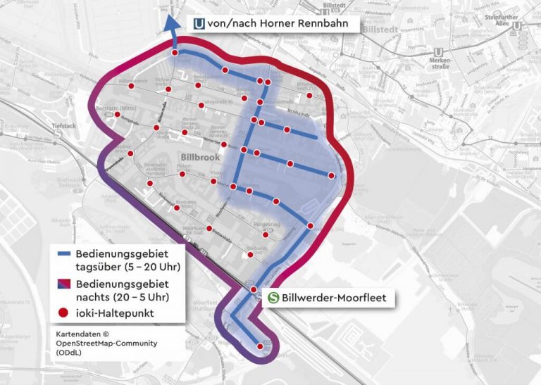 On-Demand-Shuttle-Service: ioki verbindet Hamburg