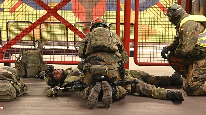 Wounded Bundeswehr soldiers during the