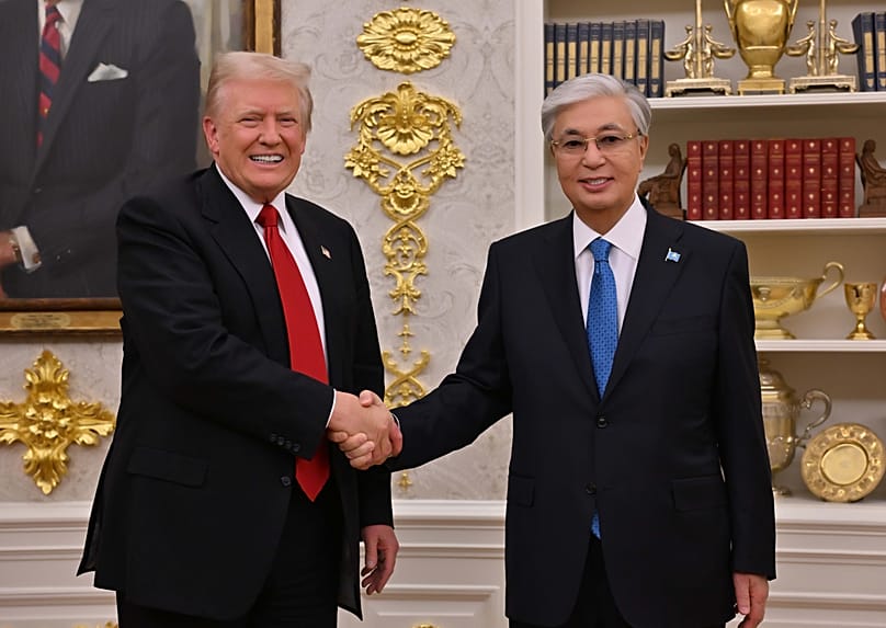President of Kazakhstan Kassym-Jomart Tokayev holds talks with U.S. President Donald Trump, November 2025