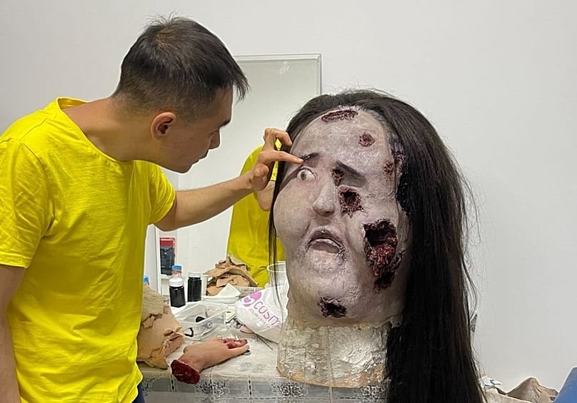The head of the albasty spirit created for the show by production designer Yermek Utegenov and make-up artist Andrei Tsirulnik.