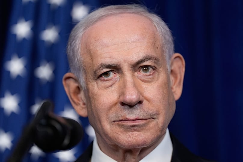 Israel's Prime Minister Benjamin Netanyahu speaks at a news conference at Mar-a-Lago, 29 December, 2025