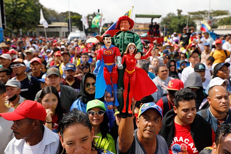 Supporters of the Venezuelan government stage a rally in Caracas, 7 January, 2026