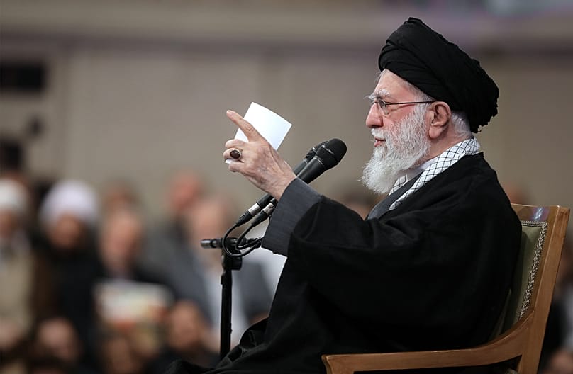 Iran’s Supreme Leader Ayatollah Ali Khamenei speaks at a meeting in Tehran, 3 January, 2026
