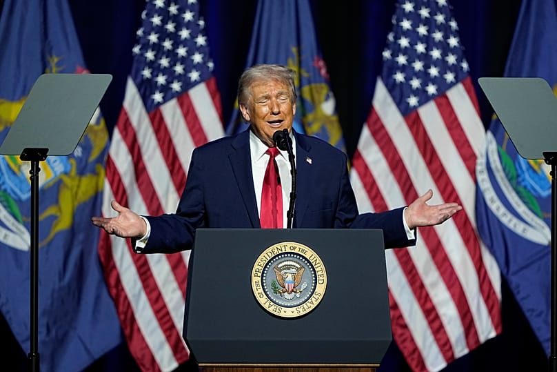 US President Donald Trump speaks at the Detroit Economic Club, 13 January, 2026