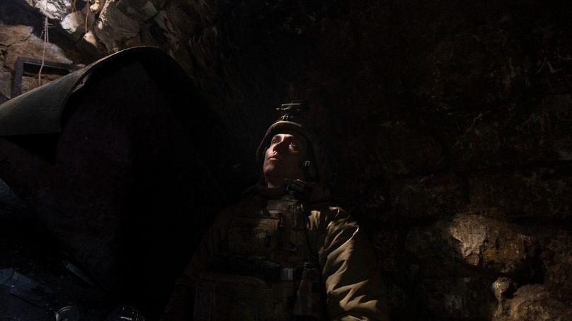 Ukrainian soldier ‘Bogun’ from the 3rd Assault Brigade on 16 September 2023, in a bunker on the front line in Andriivka
