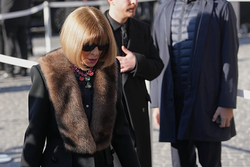 Anna Wintour arrives to attend the funeral of fashion designer Valentino in Rome, 23 January, 2026