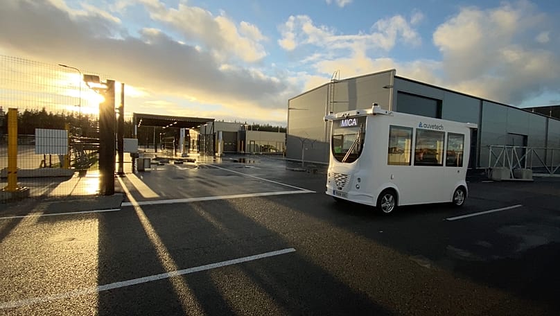 MiCa shuttle bus during tests at Tallinn’s airport