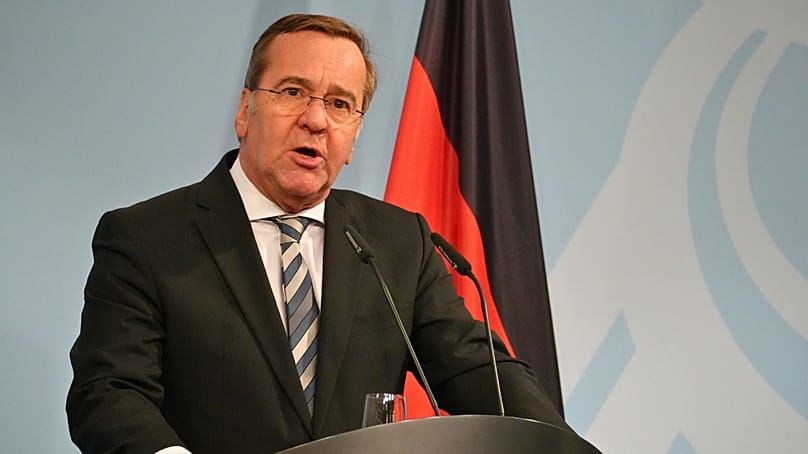 Boris Pistorius at a press conference with his Lithuanian counterpart Robertas Kaunas, 26.01.2026