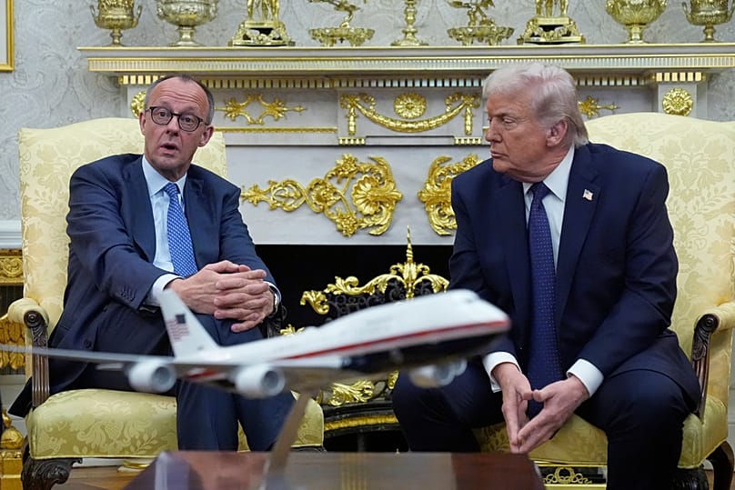 US President Donald Trump meets with German Chancellor Friedrich Merz in the Oval Office at the White House, 3 March, 2026