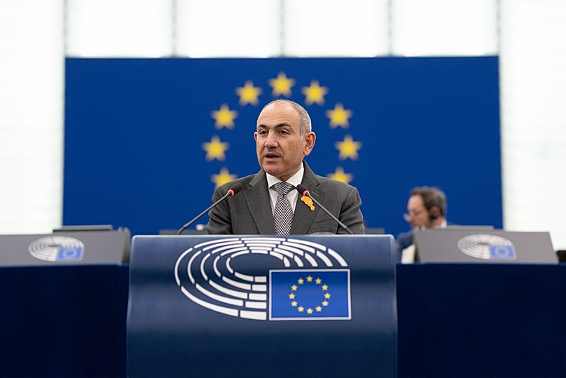 Armenian Prime Minister Nikol Pashinyan addresses MEPs in Strasbourg © European Union, 2026 - EP
