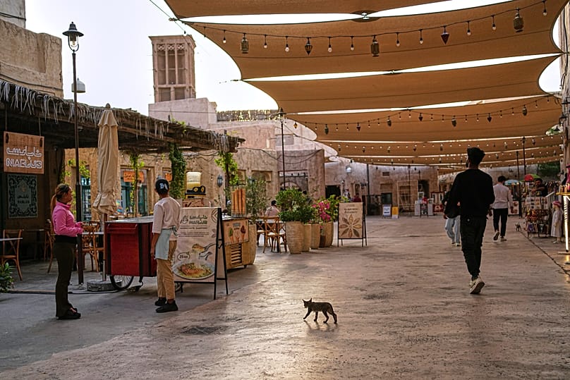 The Al Seef market next to the historic Al Fahidi neighborhood along Dubai Creek, 13 March, 2026