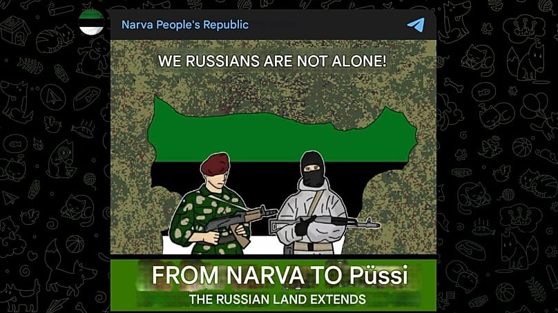 Memes shared on the Narva telegram channel, Püssi is a city in Estonia