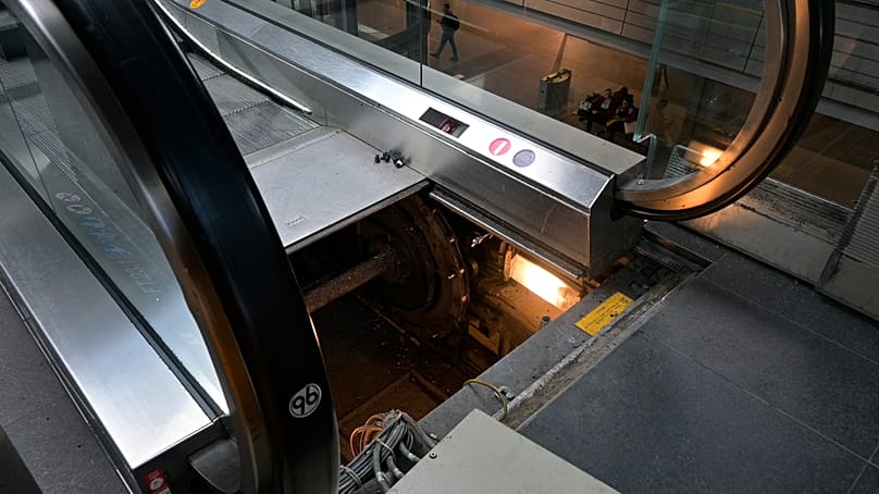 Broken escalator at Berlin Central Station, Berlin, 12/03/2026