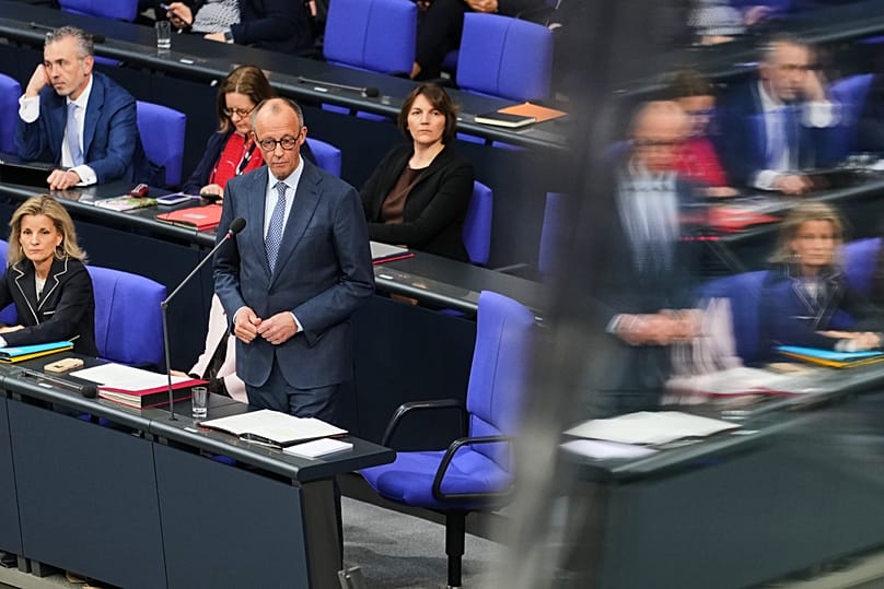 German Chancellor Friedrich Merz speaks in the Bundestag in Berlin, 25 March, 2026