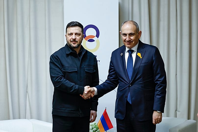 Volodymyr Zelenskyy and Nikol Pashinyan in Yerevan, Armenia, 4 May 2026