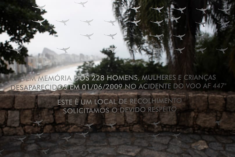 A memorial honouring the passengers who died in the Air France crash in Rio de Janeiro, 21 May, 2026