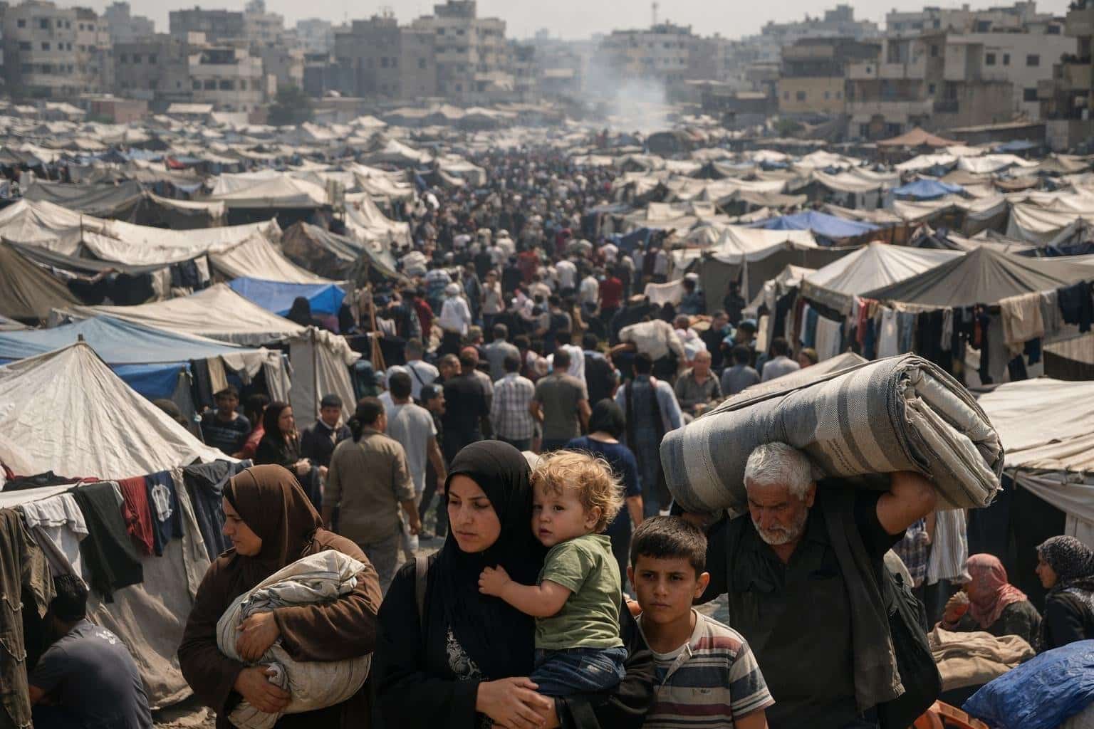 Erstmals seit Kriegsbeginn überschreitet die Zahl der Vertriebenen in Gaza die Marke von zwei Millionen Menschen