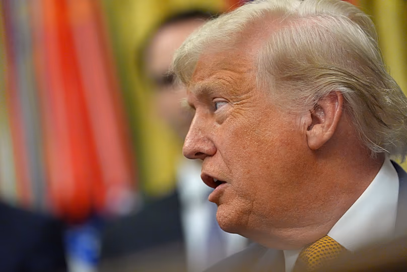 US President Donald Trump speaks in the Oval Office of the White House during an executive order signing about quantum computing, Monday, June 22, 2026, in Washington