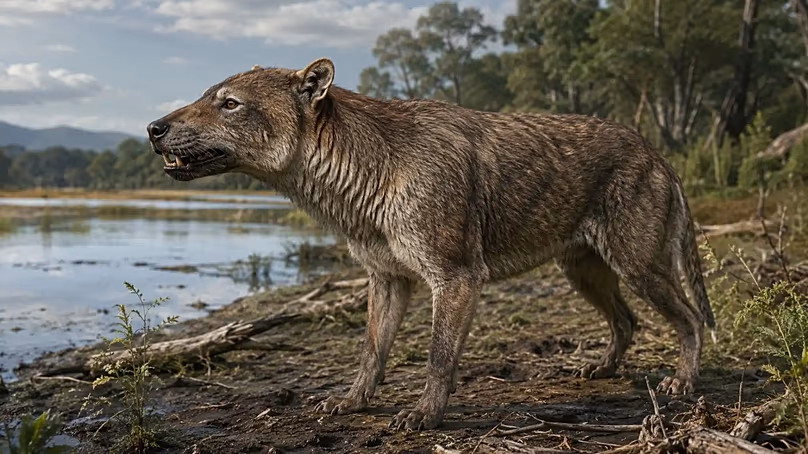Reconstruction of the bear-dog discovered in Catalonia that lived 15.9 million years ago