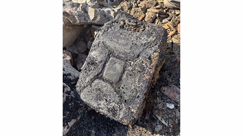 A petrol can is also among the objects found on the exposed riverbed of the Danube.