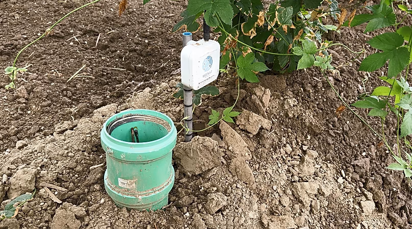 Soil moisture is also measured precisely.