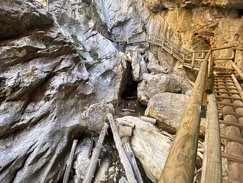 Bärenschützklamm waterfall without water, Austria 05.08.2026
