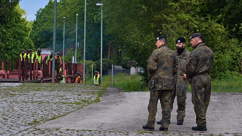 Lieutenant Colonel Kaufmann, Corporal Rogi and Staff Sergeant Kevin in Sennelager, 13 May 2026.