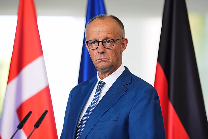 German Chancellor Friedrich Merz at a press conference in Berlin, 27 August, 2026