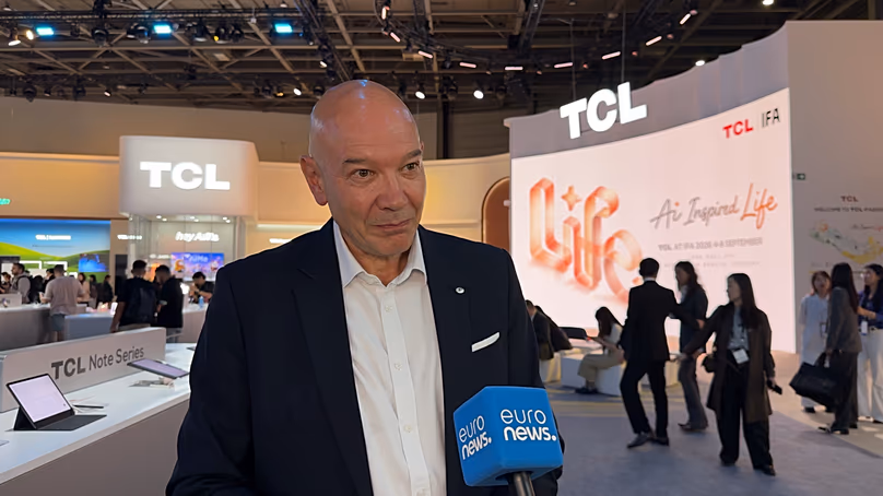 Stefan Streit, Chief Marketing Officer at TCL Europe, speaks to Euronews at IFA 2026 in Berlin