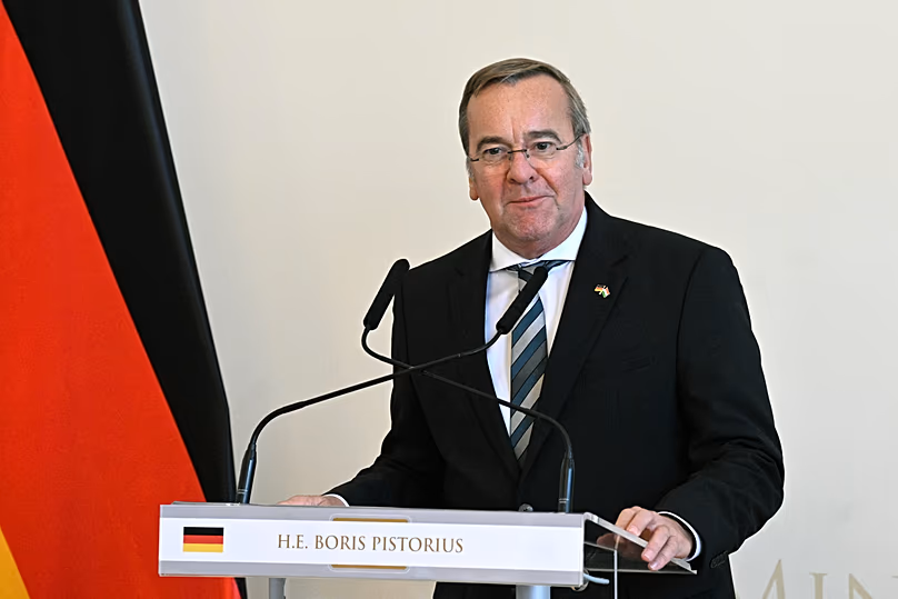 German Minister of Defence Boris Pistorius speaks during a press conference in Budapest, 25 September, 2026